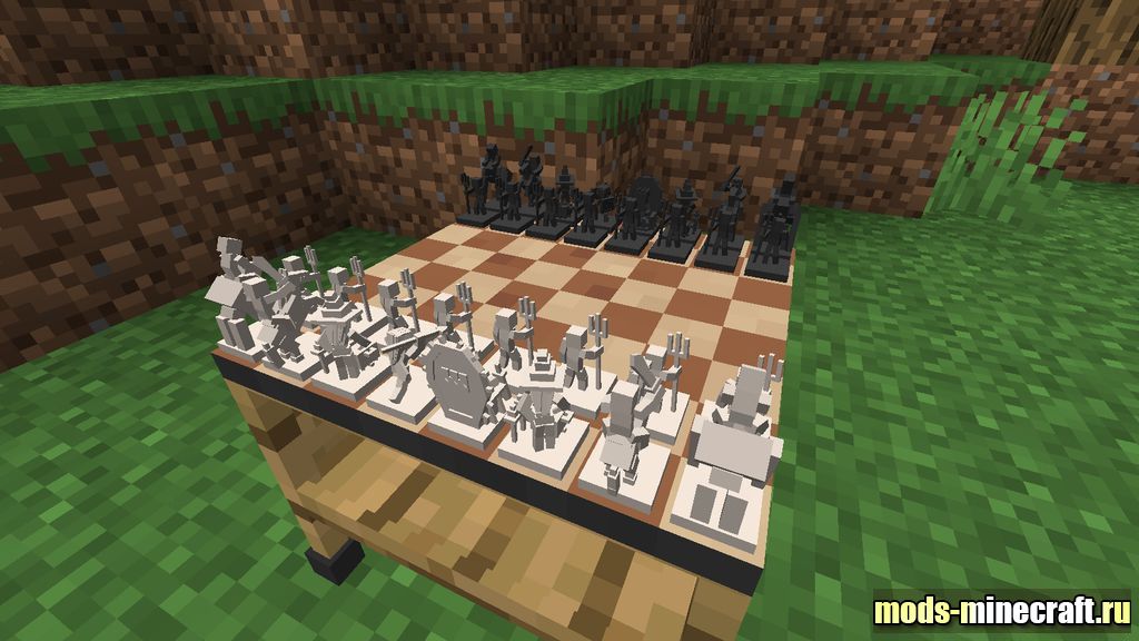Реалистичные шахматы в игре Minecraft