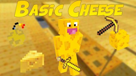 Basic Cheese - мод добавляет сырные доспехи дающие огнестойкость, эффективные инструменты и меч с заговором огня