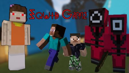 Новый сезон мини игры - Игра в Кальмара&#44; созданную по мотивам корейского сериала - Мод Minecraft