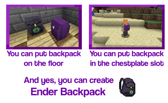 Improved Backpacks [1.16.5] [1.12.2] [1.11.2] [1.10.2]