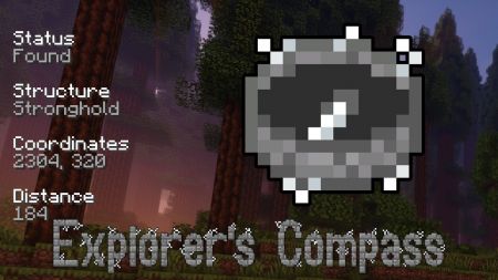 Компас позволяет находить строения - мод Explorer's Compass