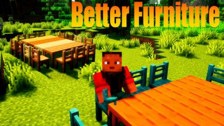 Мод добавляет элегантную мебель с оригинальным стилем Minecraft