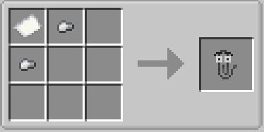 Рецепта крафта Paperclippy скрепки в Minecraft