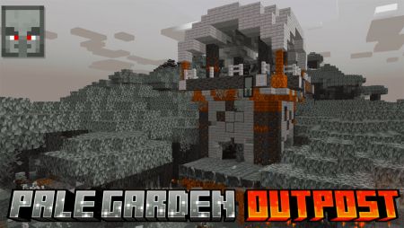 Датапак добавляет аванпост в биоме Бледного сада с лутом и атмосферой скрытой истории для исследования.