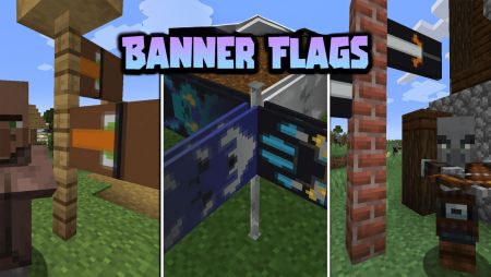 Датапак позволяет ставить баннеры горизонтально как флаги&#44; добавляя новые декоративные возможности.